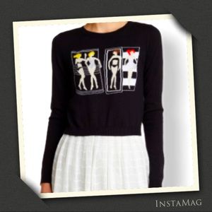 ALICE + OLIVIA Beach Babe Cropped Sweater